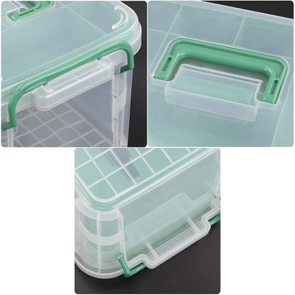 Nesmilers Large Family Empty First Aid Box, Clear Plastic Storage Box