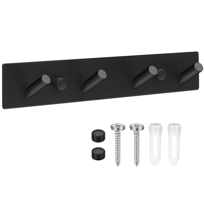 SZZHIYONG Coat Hooks Wall Mounted, Black Coat Hangers Coat Rack Wall Mounted, Heavy-Duty Stainless Steel Coat Hooks for Wall