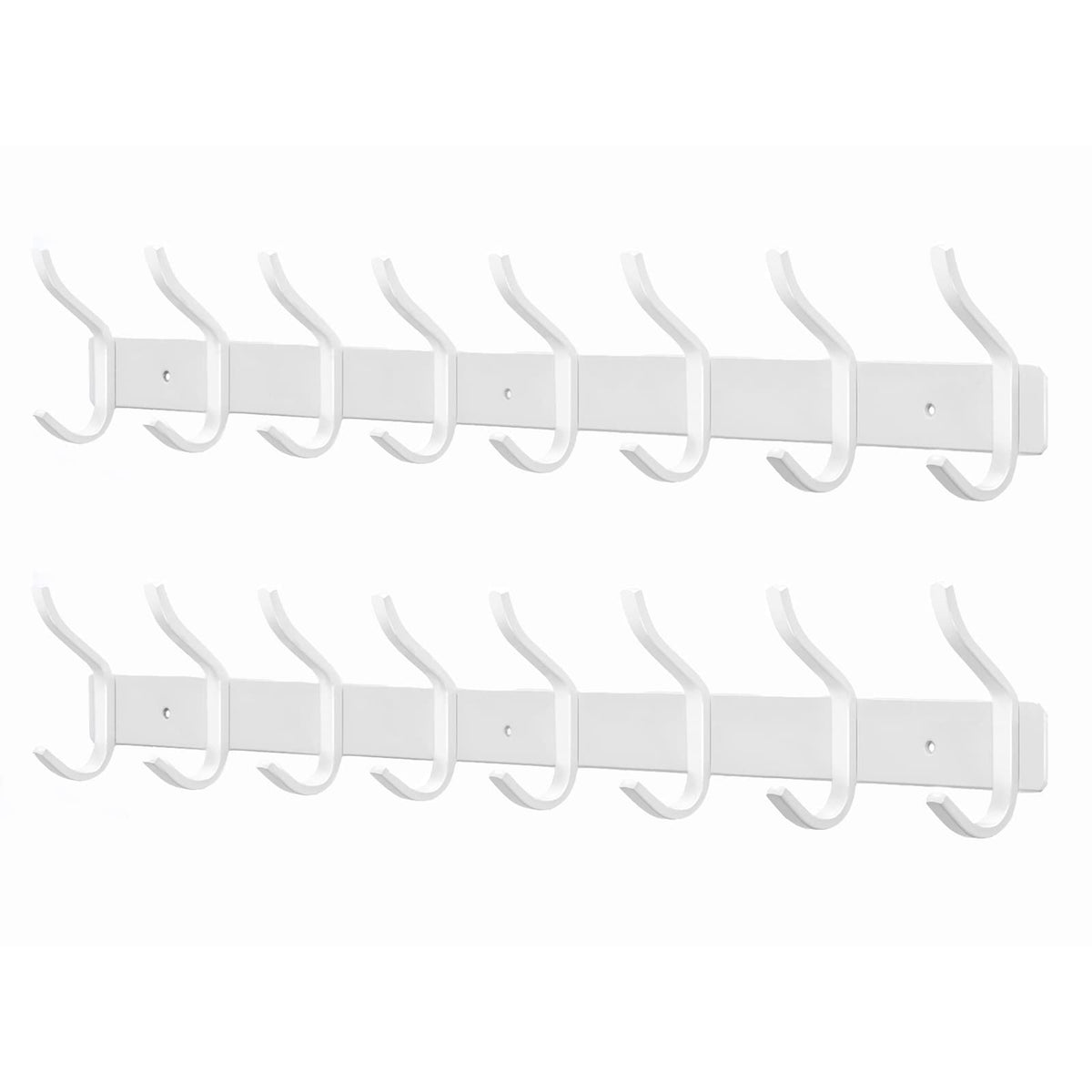 MEIJO Coat Hooks Wall Mounted, Coat Rack Wall Mounted Stainless Steel with 8 Hooks Heavy Duty Coat Hooks for Door, Bedroom, Bathroom, Kitchen