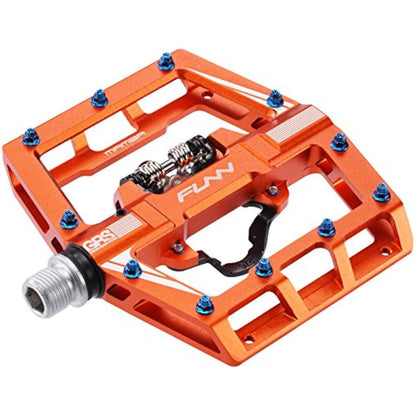 Funn Mamba MTB Clipless Pedals, Single Sided Clip Mountain Bike Pedals, Compatible with SPD Cleats, 9/16-Inch CrMo Axle Bicycle Pedals for MTB/BMX/Gravel Cycling