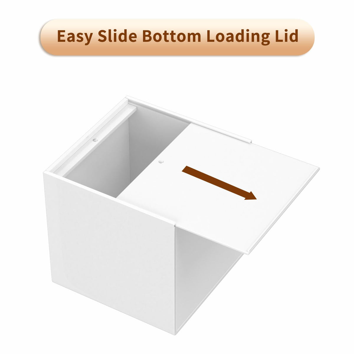 AITEE Acrylic Tissue Box Cover: White Square Tissue Holder Napkin Dispenser for Home Bathroom Kitchen Bedroom Office Coffee Table Restaurant