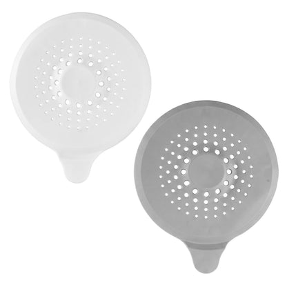 2 Pack Silicone Shower Drain Hair Catcher with Strong Suction Cup