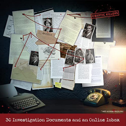Cryptic Killers Unsolved murder mystery game - Cold Case Files Investigation Detective Evidence & Crime File - individuals, date nights & party games- Murder at Merivale Manor
