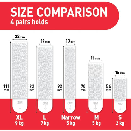 Command Picture Hanging Strips, Value Pack - 8 Pairs of Medium (16 Strips), 8 Pairs of Large (16 Strips) - For Pictures, Frames, Mirrors, Wall décor - Damage Free Hanging