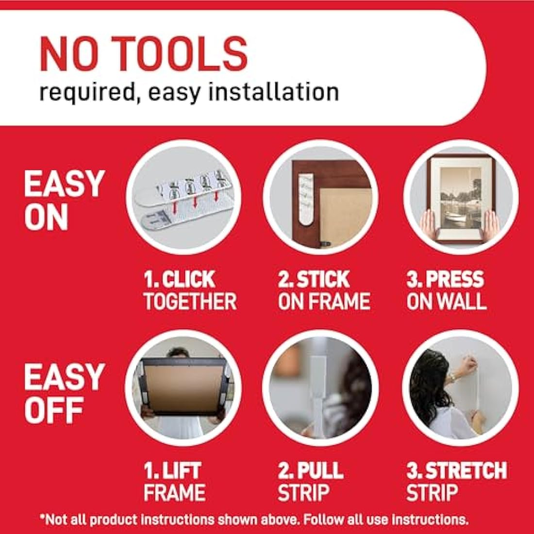 Command Picture Hanging Strips, Value Pack - 8 Pairs of Medium (16 Strips), 8 Pairs of Large (16 Strips) - For Pictures, Frames, Mirrors, Wall décor - Damage Free Hanging