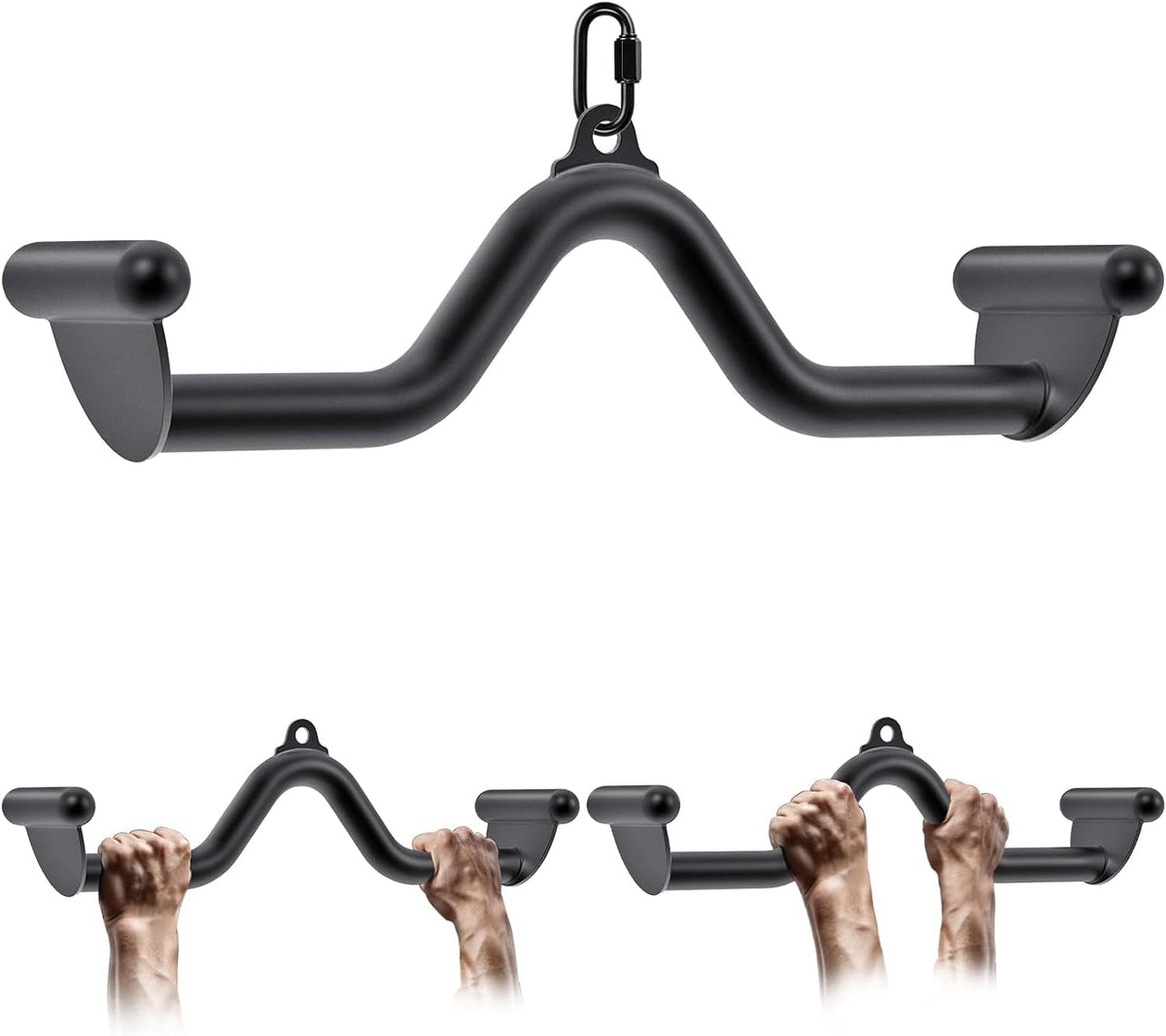 SELEWARE 20" Multi-Grip LAT Pull Down Bar ? Durable Alloy Steel, Ergonomic Grip, Versatile Cable Machine Attachment for Versatile Muscle Training