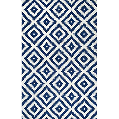 nuLOOM Kellee Hand Tufted Geometric Wool Accent Rug, 2x3, Navy