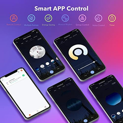 GY MR16 Smart LED Bulb,5W 300lm GU5.3 WiFi LED Light Bulb,Compatible with Alexa/Google Home 2.4 GHz WLAN,Dimmable Warm White Cold White and Multicolour Bulb, Control by APP, 6 PCS