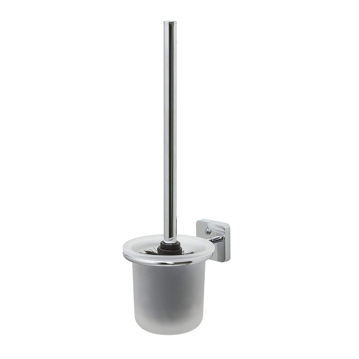Tiger Onu Toilet Brush and Holder, Stainless Steel, Chrome, 11 x 37.7 x 14.1 cm