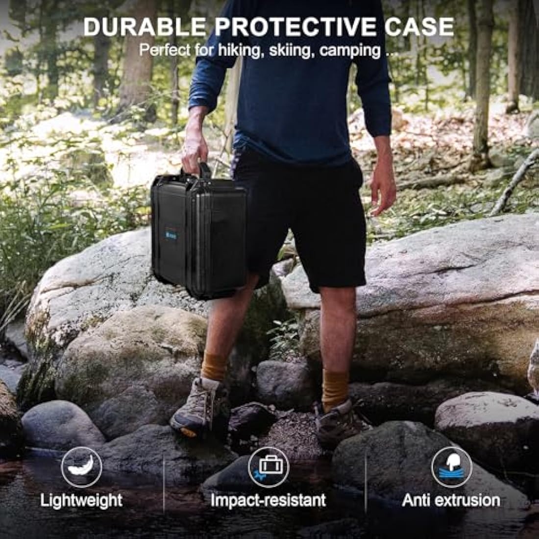LEKUFEE Waterproof Hard Carrying Case for DJI Mini 4 Pro/3 Pro/3 Drone, DJI RC 2, RC N3/N2/N1 Remote Controller and Accessories (Case Only)