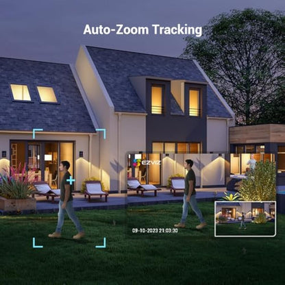 EZVIZ 3K Wifi Security Camera Outdoor Wired, No Monthly Fee, 512GB SD Supports, 360° PT, Colour Night Vision, Human/Vehicle Detection, Auto-Track, Home Wifi CCTV System, Alexa/Google (C8c 5MP)