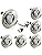 Allesgute 6X LED Downlights Ceiling Dimmable Recessed Down Lights Spotlights Brushed Chrome GU10 Light Fittings 30° Swiveling with 5W Bulbs Warm White