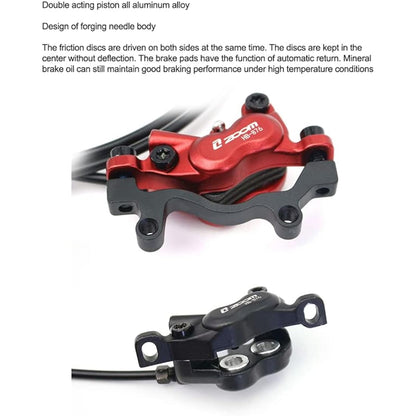 NYK ZOOM HB-876-E MTB 4 Piston Hydraulic Disc Brake E- Bike Power Off Oil Brakes