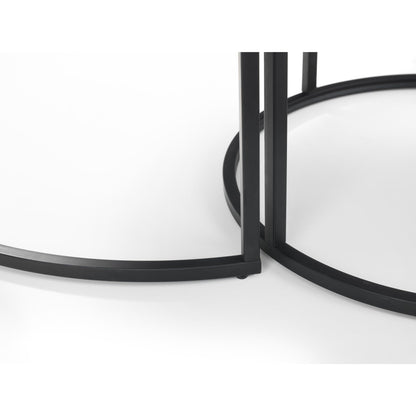 Julian Bowen Staten Nesting Coffee Tables, Concrete Effect - H55 x W40cm