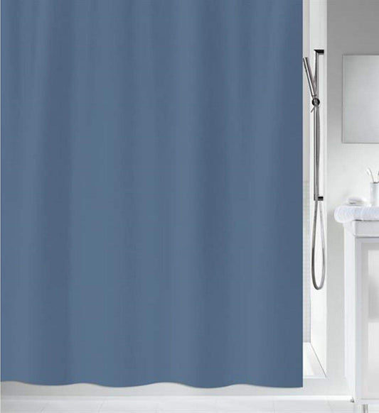 Spirella Primo Collection, Textile Shower Curtain, 180 x 180, 100% Polyester, Blue