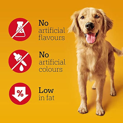 Pedigree Rodeo 84 Sticks, Dog Treats with Chicken - no artificial Colours or Flavours providing tasty Nutrients, Vitamins, Minerals and Omega 3, Pack of 12 (12 x 7)