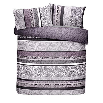Dreams & Drapes, Hanworth, Easy Care Duvet Cover Set, Super King, Heather, Purple
