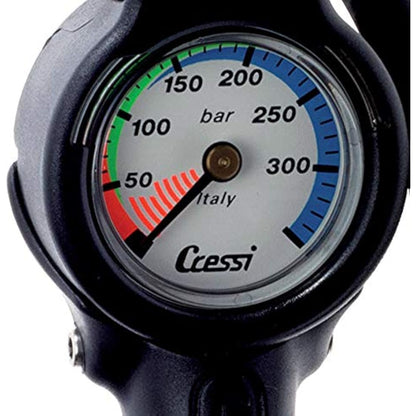 Cressi 2 Compass and Pressure Gauge Bar Diving Console - Black