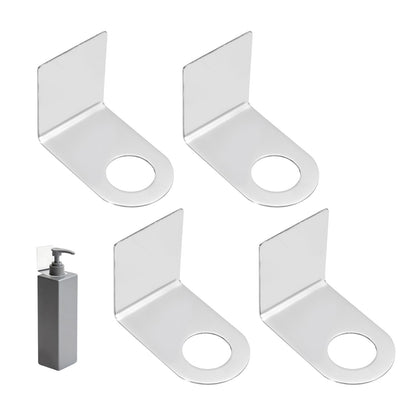 sourcing map 4 Pcs Shower Shampoo Bottle Holder, 1.1 Inch Adhesive Soap Bottle Dispenser Holder Wall Mount