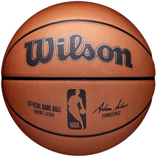 Wilson NBA Official Game Ball, Indoor, Leather, Size: 7, Brown