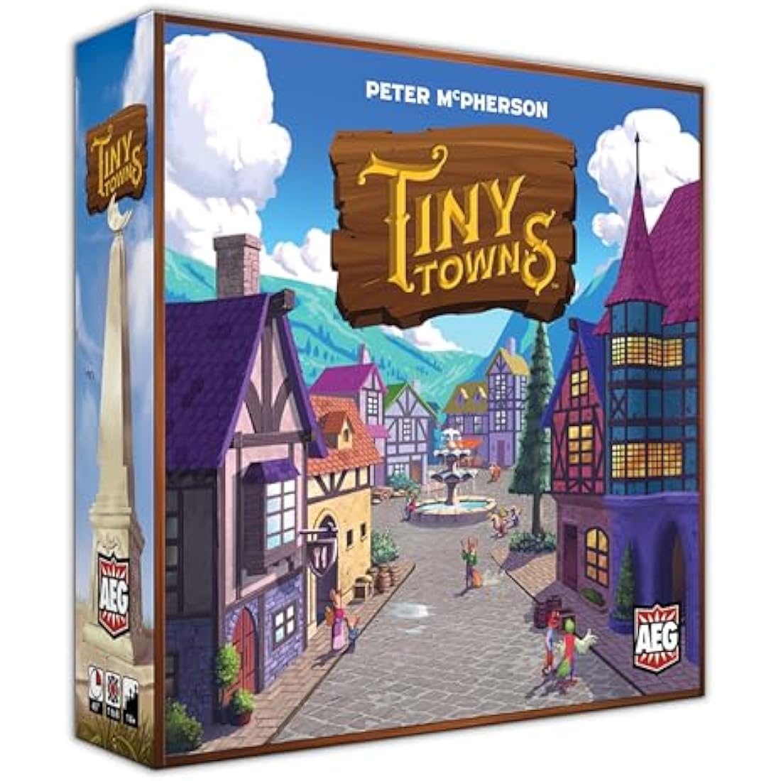 AEG Alderac Entertainment Group | Tiny Towns Deck-Building Board Game in English for age 14+ | Strategic and Competitive Game for 2-6 Players | Build the Best Tiny Town