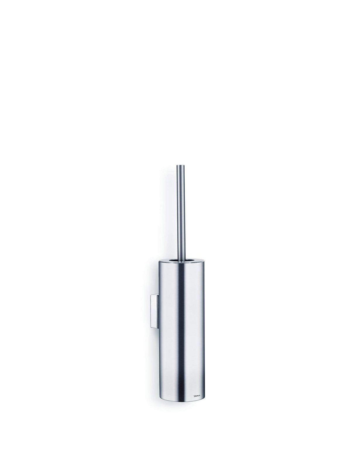 Blomus Wall-Mounted Toilet Brush, matt Brushed, closed NEXIO