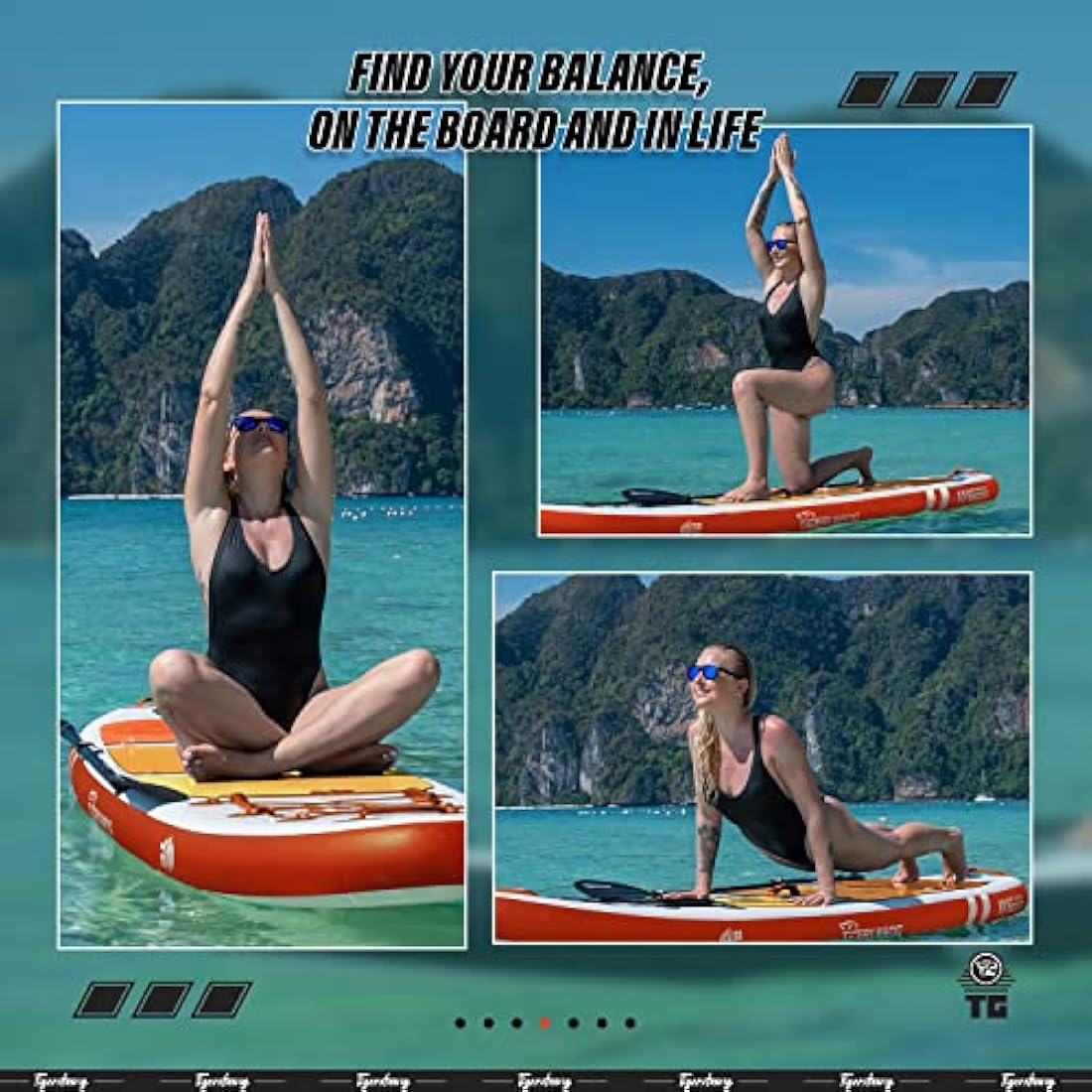 TIGERXBANG Stand Up Paddle Boards 10'6" x 32" x 6"丨10' x 31" x 6" with Premium SUP Board Accessories, Inflatable Paddle Boards for Adults/Kids Stand Up PaddleBoarding