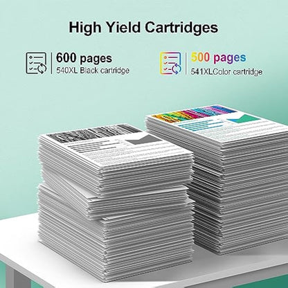 Salols Ink Cartridges 540 and 541 XL Twin Pack PG-540 CL-541 XL Ink Cartridges PG-540XL Black 541XL Colour for Pixma TS5150 TS5151 MG3550 MG3600 MG3650 MG4250 (package may vary)