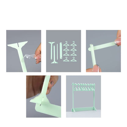 NatSumeBasics Green Earring Holder Stand Clear Acrylic Earrings Rack Mini Hangers Display Stand Jewelry Organizer Storage for Women Girls (Green)