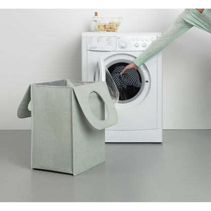 Brabantia - Laundry Bag Rectangular - Foldable Top - Quick-drop Opening - Space Efficient - Easy to Unload - Large Opening for Dirty Clothes - Green -