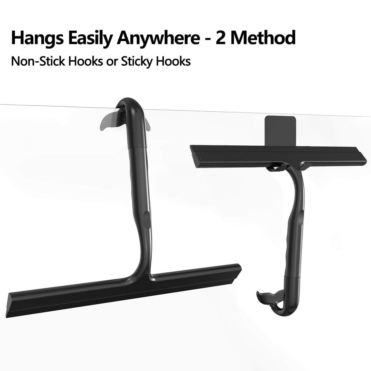 Shower Squeegee,All-One-Soft-Touch Silicone Squeegee with Built-in Hook