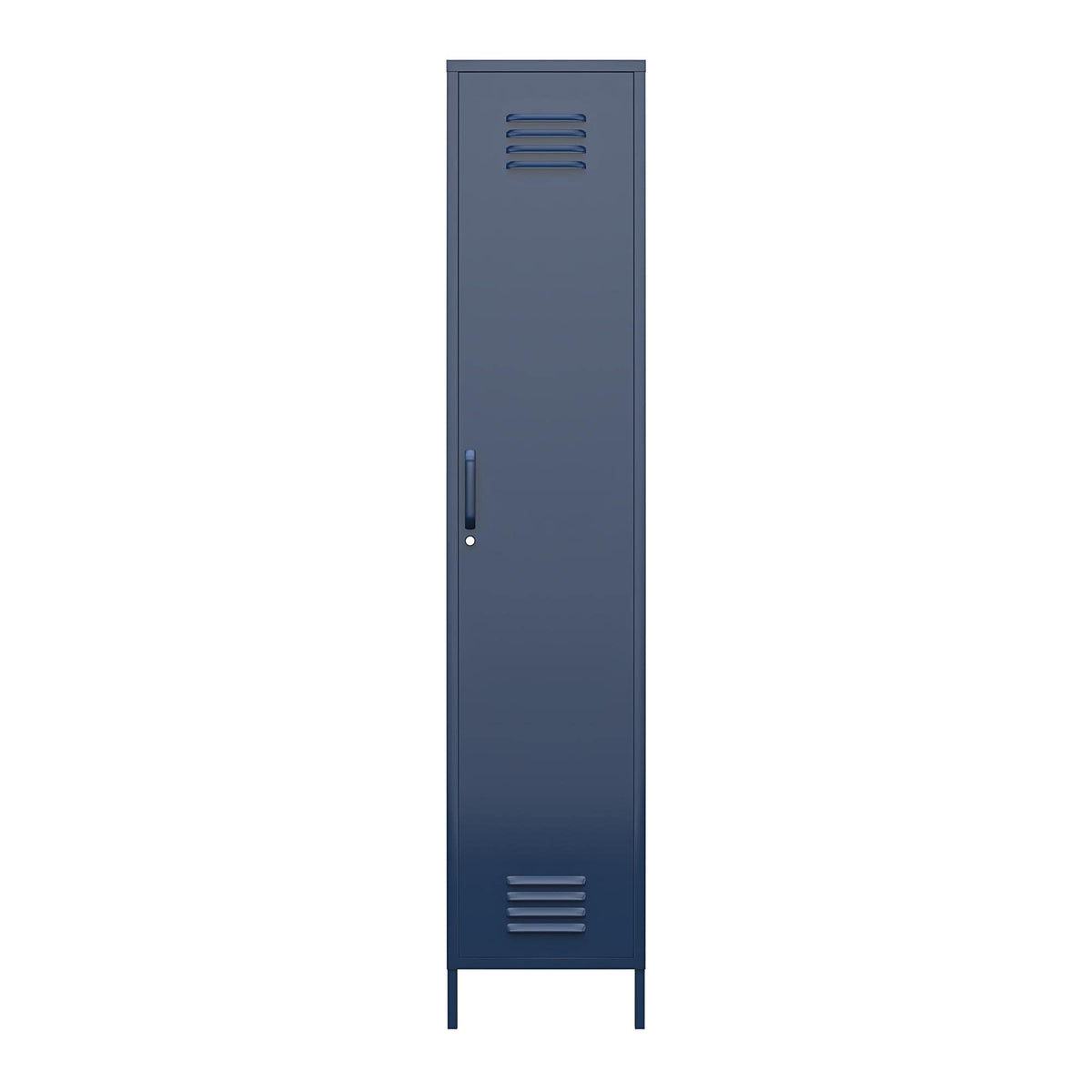 DHP Furniture Bradford Single Metal Storage Cabinet Navy
