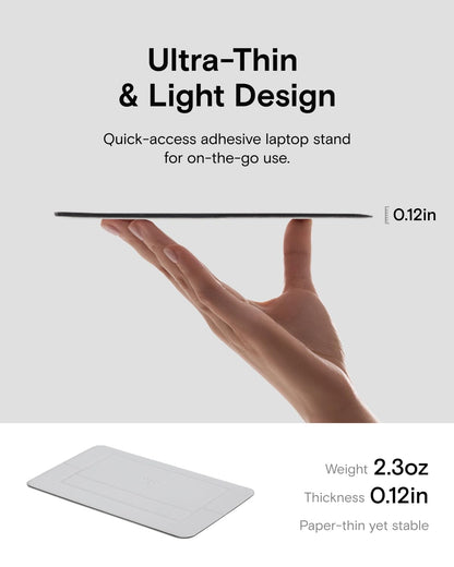 MOFT Laptop Stand for Desk, Adhesive Laptop Stand with Open Design for Heat Dissipation, 2 Adjustable Viewing Angles