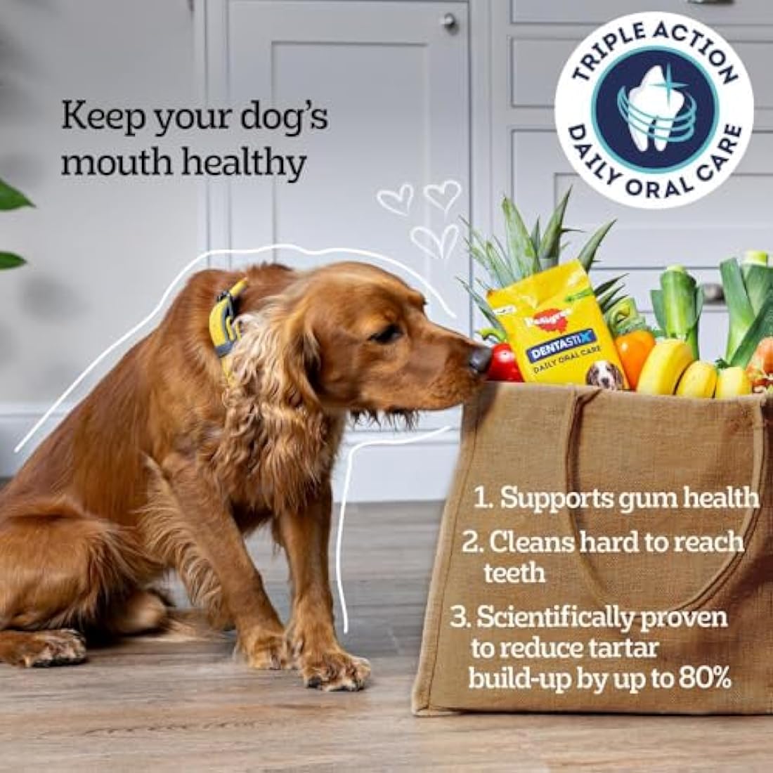 Pedigree DentaStix - Daily Dental chews for medium Dogs (10-25 kg) , 28 Pedigree Dentastix sticks (Pack of 4)