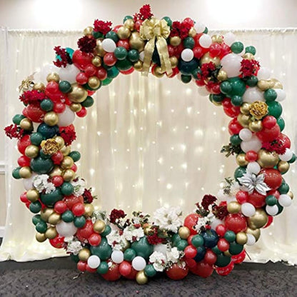 PILIN Metal Balloon Arch Stand | Tower Buckle Mounting | 2M Round Balloon Arch Kit with 2 Water Fillable Base | Detachable and Reusable for Party, Wedding, Birthday Decoration