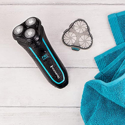 Remington R6 Aqua Men's Electric Shaver (Cordless, Wet & Dry, 100% Waterproof, Rotary Shaver, Pop-up Detail Trimmer, USB Charging, 60-Minute Usage, 90-Minute Charge with 5-Min Quick Charge) R6000