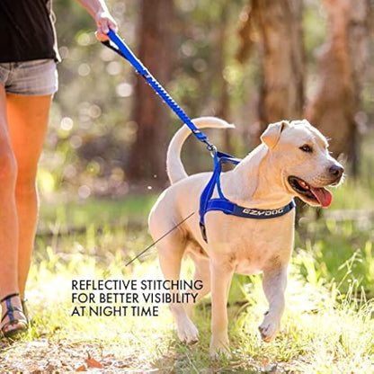 EZYDOG Quick Fit Dog Harness | Dog Harness, Reflective Stitching, Water Resistant Materials, No Pull (Corduroy, Black, Large)