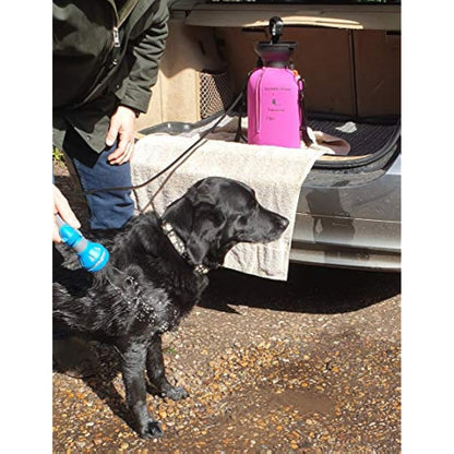 Petacarium Insulated Portable Shower (5 Litre, Red) for Dogs, Camping, Paddleboarding, Muddy Walks