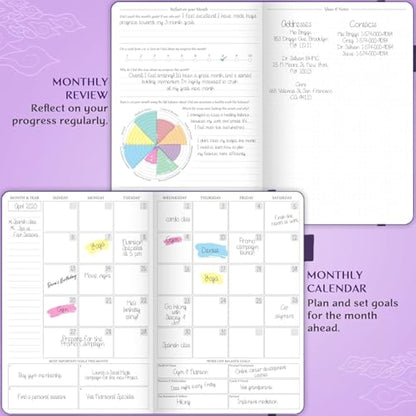 Legend Planner Hourly Schedule – Weekly & Daily Organizer with Time Slots. Appointment Book Journal for Work, Undated, A5 (Purple)