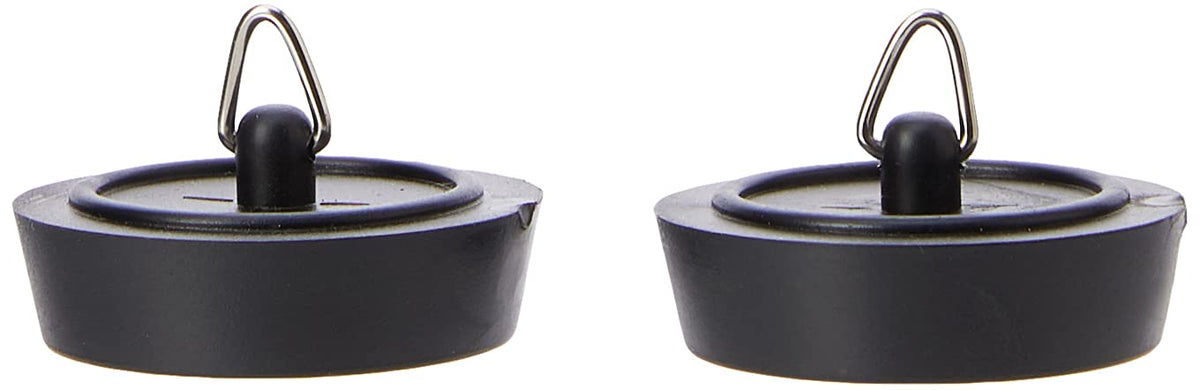 Merriway BH02223 (2 Pcs) Basin Plug, Black 38mm (1.1/2 inch) - Pack of 2 Pieces
