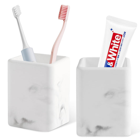 Tahbarshi 2 Pack Toothbrush Holder, Fast Drying Toothbrush Holders for Bathroom, Diatomite Toothbrush Cup Electric Toothbrush and Toothbrush Holders