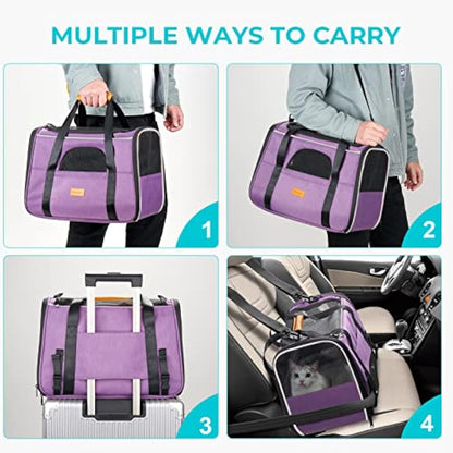 Morpilot Breathable Mesh Small Animal Carrier with Travel Cage and Water Bottle for Hamster, Guinea Pig, Rat, Sugar Glider, Hedgehog, Squirrel - Pink