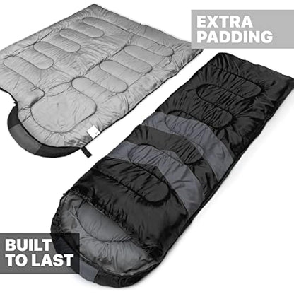 MalloMe Sleeping Bags for Adults & Kids Sleeping Bag 3-4 Season - Ultralight Backpacking Sleeping Bag Cold Weather & Warm, Lightweight Compact, Single Adult Girls Boys Winter Sleep Camping Accessories