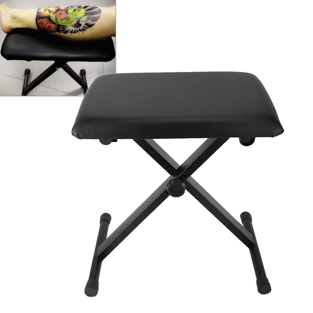 banapoy 3 Gear Height Adjustable Foot Rest, Tattoo Leg Rest Stool with Thick Cushion, Holds Up to 150kg