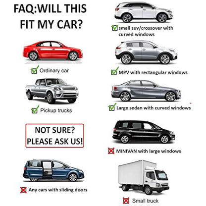 Goosky Window Shades for Baby, Sun Shades for Kids, UV Protection for Adults, Pets - Car Blinds Fits Most Vehicles (2 Pack)