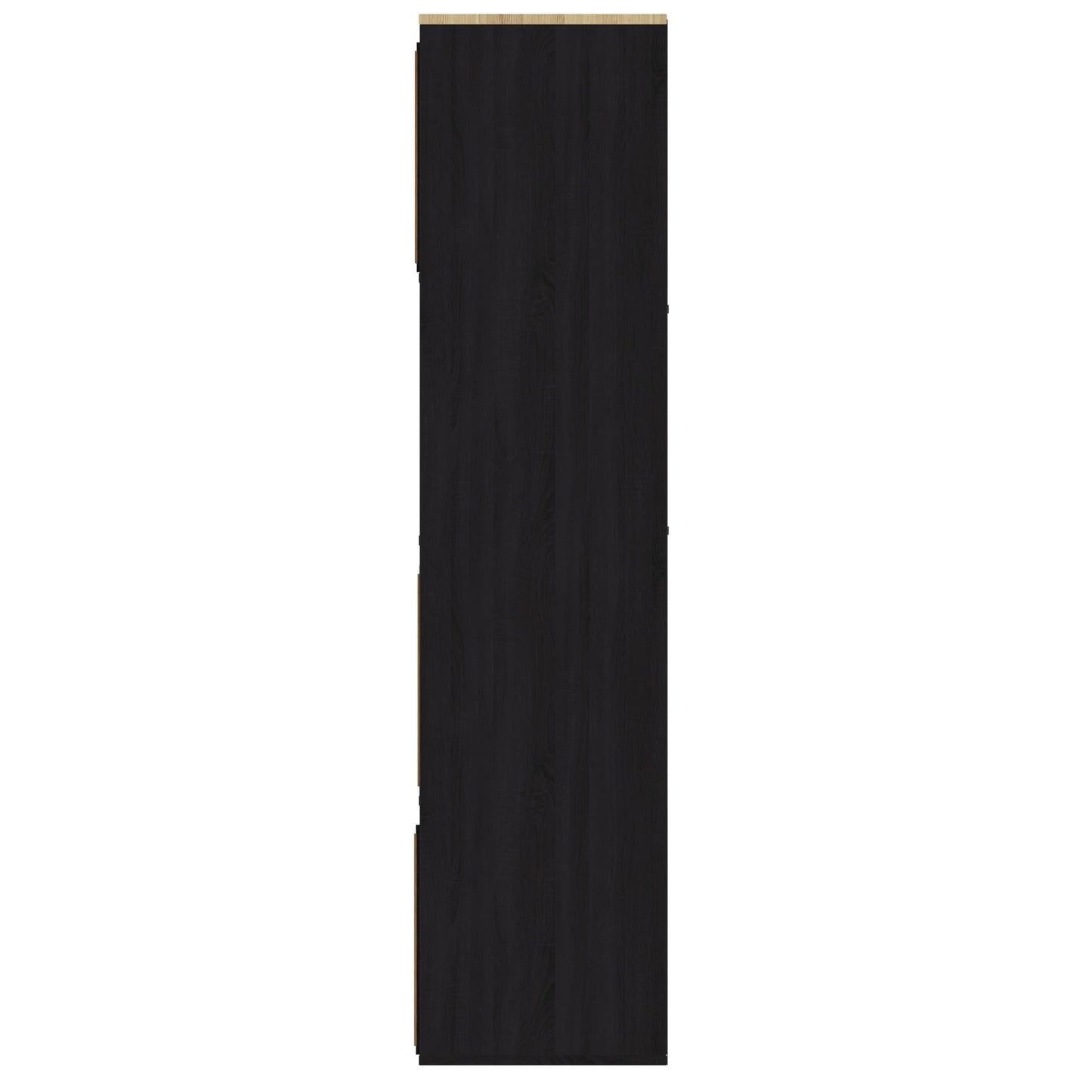 GFW Kube Storage Unit with Open & Hidden Storage, Black & Oak Effect Shelving Unit for Living Room, Bedroom or Office