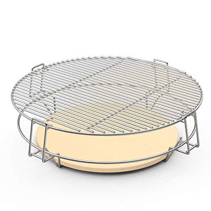 onlyfire BBQ Cooking Grate System Fits for 22.5" / 57cm Weber Kettle Grill and Other Similar Size Kettle Grills