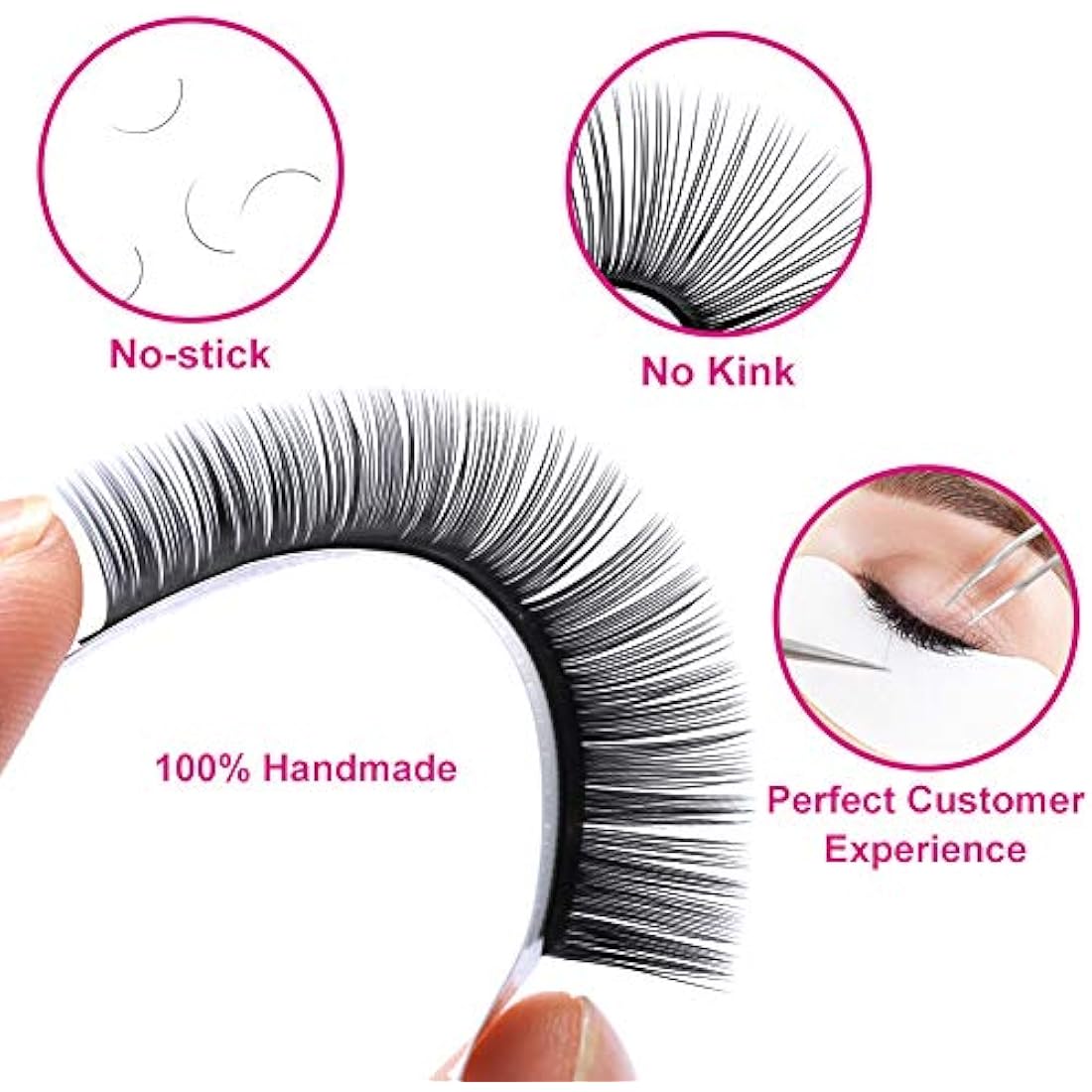 Fadlash Individual Classic Eyelash Extension 0.15mm C Curl 8-14mm Mixed Tray 1:1 Matte Black Professional Classic Individual Lashes