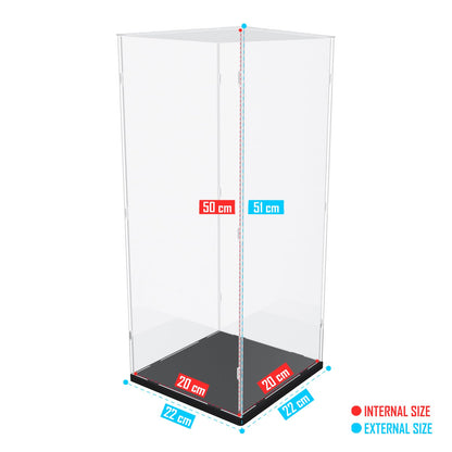 Nynelly 50 cm Tall Acrylic Display Case for Lego Statue of Liberty 21042 for Models Figures Dolls