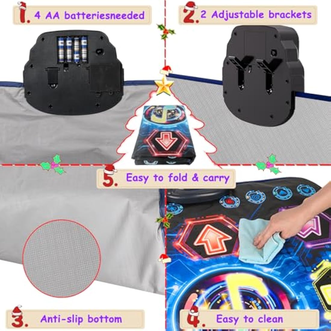 Dance Mat for Girls, Kids Dance Mats with Wireless Bluetooth, Light Up Dance Pad-3 Game Mode & 27 Challenges, Christmas Birthday Musical Dancing Toy Gifts for Girls Boys Age 3 4 5 6 7 8 9 10+Year Old